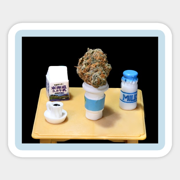 Coffee and Cannabis - Weed Design Sticker by MrGreenGenes420